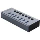 ORICO BT2U3-7AB 7x USB-A 3.0 Schaltern - Grau
