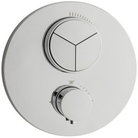 Herzbach LIVING PUSH-Thermostat round, für 3 Verbraucher,