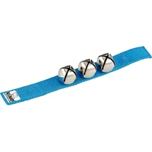 NINO Percussion Wrist Bell Instrument - Musikinstrument für Kinder ab 4 Jahren - Mit Klettverschluss - Nylon, Blau