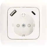 procharge Steckdoseneinsatz 1x USB-A 1x USB-C Weiß 2 St.