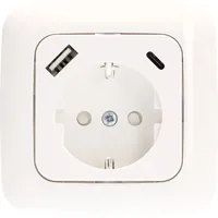 procharge Steckdoseneinsatz 1x USB-A 1x USB-C Weiß 2 St.