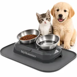 Petkit Cybertail Erhöhte Schüssel aus Edelstahl,geneigt,futternapf und Kleine Hunde