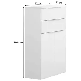 Fackelmann Kara Midischrank 61 x 106,5 x 32 cm Anthrazit