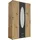 Pol-Power Drehtürenschrank 120 x 195 x 55 cm Eiche/Graphit