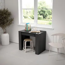 SKRAUT HOME Ausziehtisch 262 x 77 x 90 cm schwarz/grau