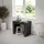 SKRAUT HOME Ausziehtisch 262 x 77 x 90 cm schwarz/grau