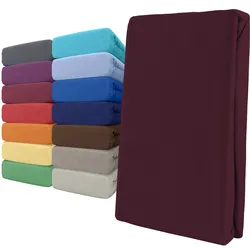 Spannbettlaken Boxspringbett 100% Baumwolle 180-200x220 cm Bordeaux