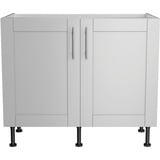 OPTIFIT Spülenschrank Ahus Breite 100 cm grau