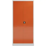 Classix Stahlschrank X-530364 feuerrot, lichtgrau 92,0 x 60,0 x 194,5 cm, aufgebaut