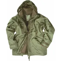 Mil-Tec Nässeschutzjacke mit Fleecejacke Oliv 3XL