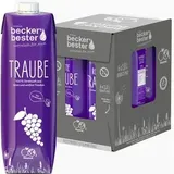 Beckers Saft Bester, Rote Traube, 100% Fruchtgehalt, je 1 Liter, 6 Stück
