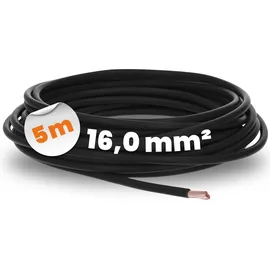 Lapp 5 Meter Lapp 4520016 H07V-K 16,0 mm2 schwarz I Verdrahtungsleitung I Aderleitung flexibel I PVC-Einzelader I Litze 16mm2 I Verdrahtung