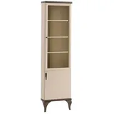 JVmoebel Eckvitrine Eckvitrine Vitrinenschrank Glasvitrine Eckschrank Schrankvitrine (Eckvitrine) Made in Europa beige