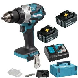 Makita Akku-Schlagbohrschrauber inkl. 2 x 5,0 Ah + Ladegerät + Makpac