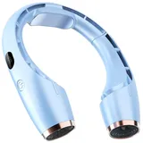 Pluuttiem Halbleiterkühlung, Hängender Nackenventilator, Tragbare Klimaanlage, 4000 MAh, 360-Grad-Rundumkühlung für Den Außenbereich, Blau