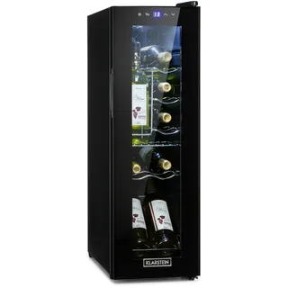Klarstein Shiraz 12 Slim Uno Weinkühlschrank 32l/12Fl.Touch 85 W 5-18 °C LED schwarz