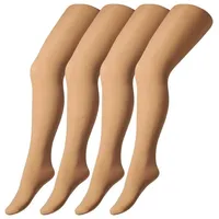 CAMANO Strumpfhose »fine everyday«, (4er Pack), mit flachen Nähten