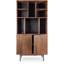 BIZZOTTO Schrank Tadita aus Mangoholz, modernes Design, 2 Türen, braun, 85 cm, Push-to-Open-System