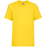 Fruit of the Loom Valueweight T Kids Basic T-shirt in versch. Farben und Größen, gelb, 140