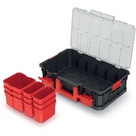 Kistenberg Organizer MODULAR SOLUTION 15 Sortimentsbox mit 9 Bechern rot/schwarz 33,1 x 51,7 x 13,4 cm