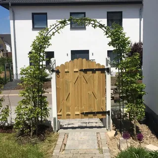 Rosenbögen aus Metall stabil 120/140/160/180/200/240/280/300/350cm breit Kletterpflanzen Torbogen Rankhilfe Rosengestell Rankbogen Eisen Rosenbogen (Size : B350 x H240cm)