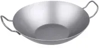 CHG® Eisen- Wok-Pfanne, mit 2 Griffen Fassungsvermögen: 3,4 Liter 3451-72 , 1 Pfanne, Ø 30,5 cm, Höhe: 8 cm