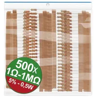 Quadrios 22P105 Kohleschicht-Widerstand Sortiment axial bedrahtet 0.5 W 5 % 1 Set