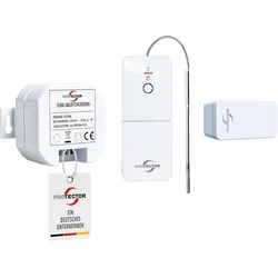 [NEU] PROTECTOR ASK-6030, Funk Abluftsteuerung mit batterielosen Kinetik Funk Fenstersender und Funk Thermosender/Fensterkontaktschalter/Einbauvariante