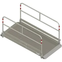 Schake Grabenbrücke Aluminium Geländer 1 m x 2,30 m Silber