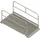 Schake Grabenbrücke Aluminium Geländer 1 m x 2,30 m Silber
