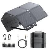 60W Solarpanel Faltbares, IP67 Wasserdichtes Tragbares Solar-Ladegerät, Handy Solar Panel Im Freien, Camping Ladegerät für Smartphone, Mobile Powerbank und mehr mit 3 Ports (USB-C+USB-A+DC)