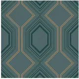 Wow Vliestapete Art Deco Chic 1005x52 cm 10 m Grün 1005