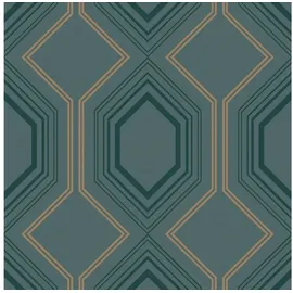 Wow Vliestapete Art Deco Chic 1005x52 cm 10 m Grün 1005