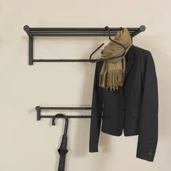 Garderobenhalter SPINDER DESIGN "Suza", schwarz, B:79cm H:23cm T:29cm, Edelstahl, Garderobenhalter, Breite 79 cm