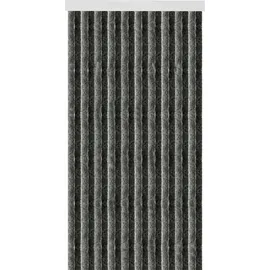 arsvita Flauschvorhang 160x220 cm Unistreifen anthrazit - schwarz,