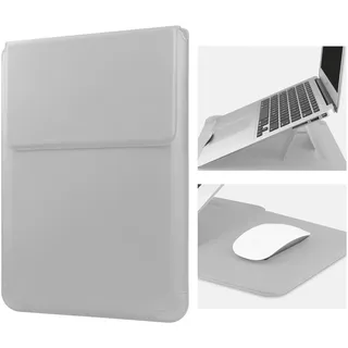 HoYiXi 13.3 Zoll Laptop Hülle Tasche mit Ständer Kompatibel mit MacBook Air M2 M1 2022-2018/MacBook Pro 13 2022-2016/Surface Pro 8/Surface Go 3 13-13.3'' Dell Lenovo HP ASUS Acer Huawei PC, Silber