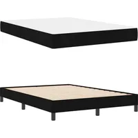 VidaXL Boxspringbett mit Matratze Schwarz 160 x 200 cm