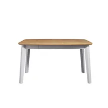 Home Affaire Esstisch HOME AFFAIRE "Palermo, multifunktionaler Tisch, Arbeitstisch, Schreibtisch", weiß (weiß, honig, weiß, gold), B:140cm H:75cm T:90cm, Tische, Esstisch, mit Stauraum, Platte aufklappbar, Home Office Schreibtisch, Massivholz