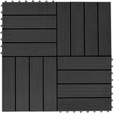 vidaXL Terrassenfliesen schwarz 30 x 30 cm 22 St.