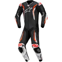 Alpinestars GP Tech V5 Lederkombi - Schwarz/Weiß/Neon-Rot / 46
