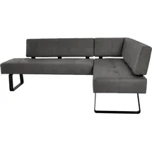 K+W Komfort & Wohnen Eckbank K+W KOMFORT & WOHNEN "Spider II", schwarz (anthrazit 88, schwarz), B:227cm H:88cm T:165cm, Sitzbänke, Eckbank, Sitzsteppung, bequem durch Sandwichbauweise, 2 Stellmaße