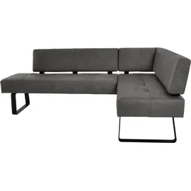 K+W Komfort & Wohnen Eckbank K+W KOMFORT & WOHNEN "Spider II", schwarz (anthrazit 88, schwarz), B:227cm H:88cm T:165cm, Sitzbänke, Eckbank, Sitzsteppung, bequem durch Sandwichbauweise, 2 Stellmaße