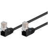 96084 CAT 5e Patchkabel 2x 90° gewinkelt, U/UTP, Schwarz