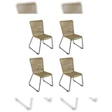 Sam ISRA Gartenstuhl Outdoor-Seilstuhl 58 x 58 x 88 cm taupe 4 St.