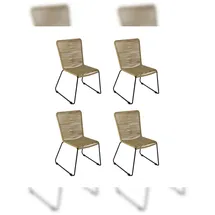 Sam ISRA Gartenstuhl Outdoor-Seilstuhl 58 x 58 x 88 cm taupe 4 St.