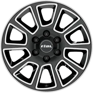 Rial Transporter 2 diamant-schwarz frontpoliert Alufelge schwarz