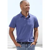 John Devin Poloshirt »mit Slub-Garn Struktur« aus leichter, strukturierter Baumwollqualität Gr. L (52/54), blau, , 66742858-L