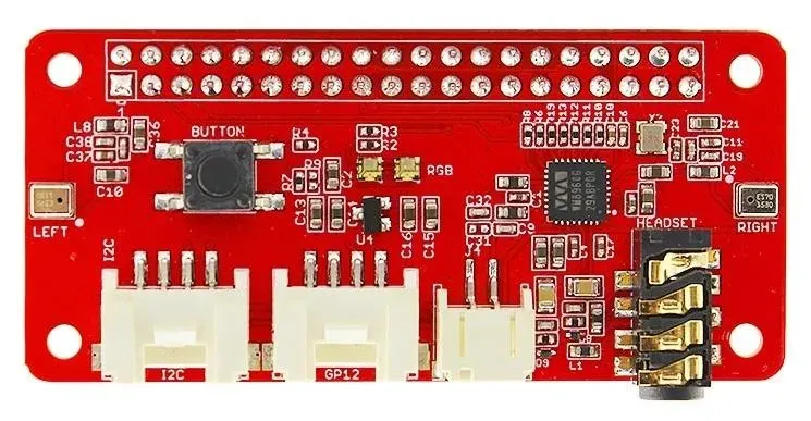 Elecrow Speech Interaction Board, 2 Mikrofone, 3,5mm Audio, RGB-LEDs, I2C, GPIO, JST 4-Pin, 5V