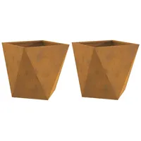 VidaXL Pflanzkübel 2 pcs Rostig 50 x 50 x