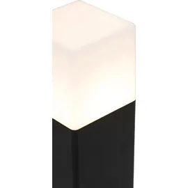 QAZQA Stehende Außenlampe Aluminium 30 cm inkl. E27 LED weiß